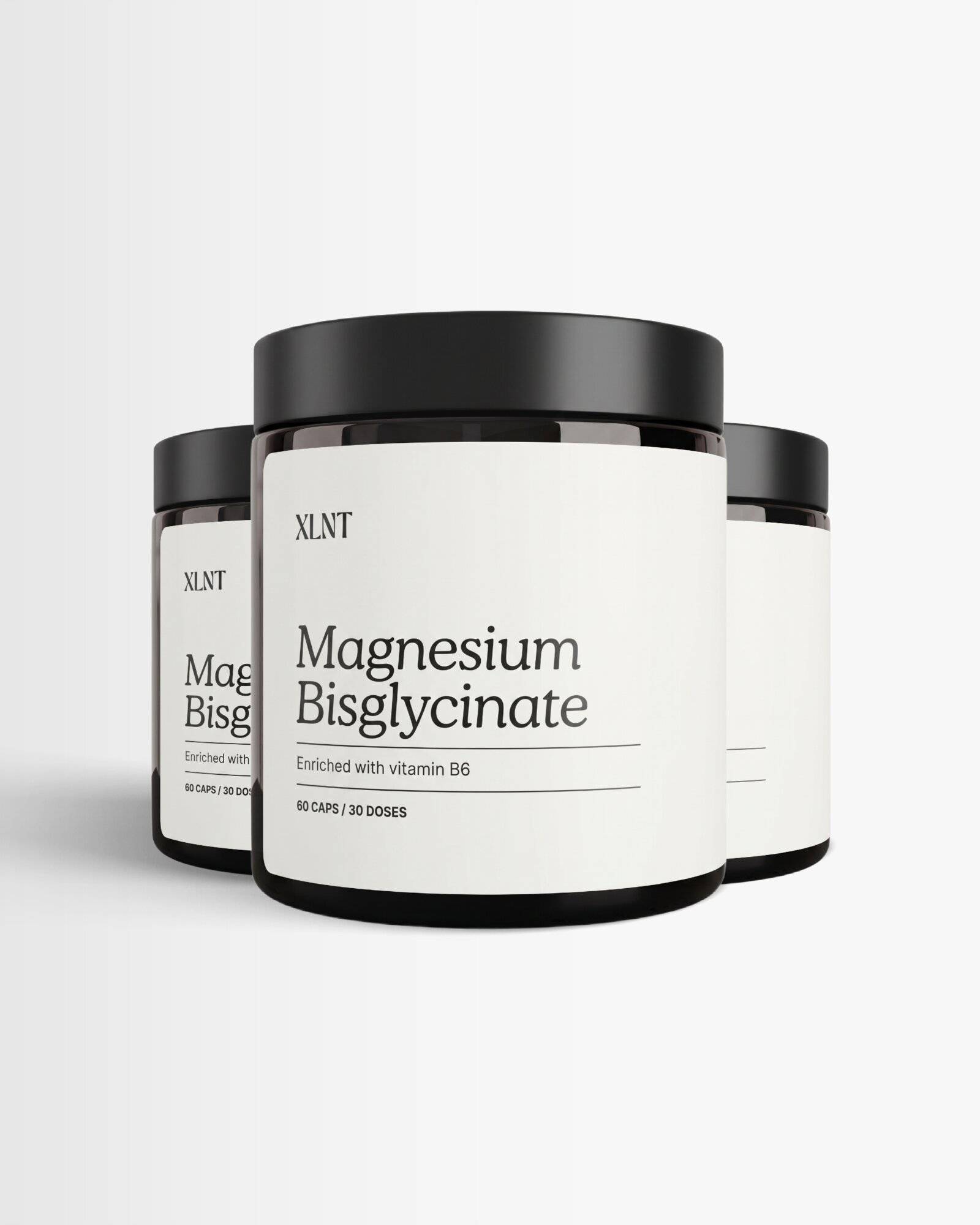 3 x XLNT Sports Magnesium Bisglycinate - 60 kapsler