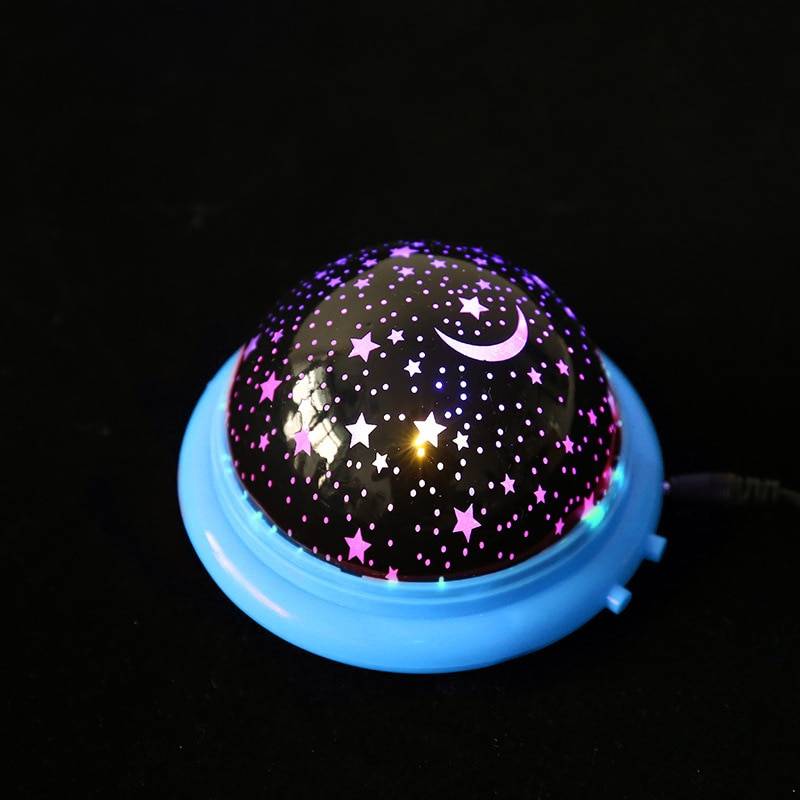 Roterande nattlampa projektor roterande stjärnhimmel stjärnhimmel master barn barn baby sömn romantisk led lampa projektion - Rosa