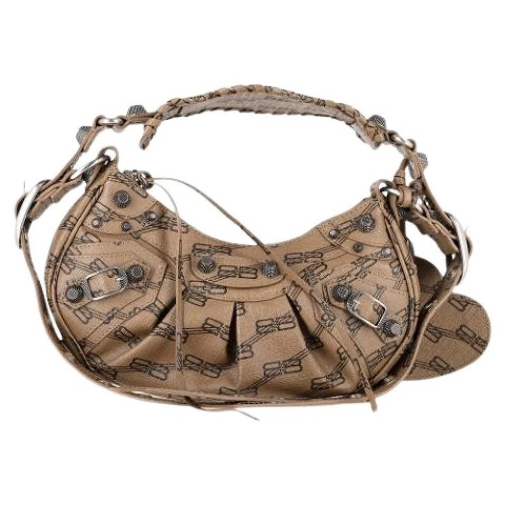 Balenciaga Vintage Pre-owned Monogram Le Cagole Mini Crossbody Taske - Vintage - Dame - Beige - ONE SIZE -