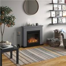 Tagu Frode Fireplace, Solid Grey Suite with UK Plug