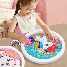 TEMU 1pc Handmade Diy Making Diamond Painting Set, Unicorn Diamond Painting, Educational Handcrafts, Diy Decorations, Photo Frames