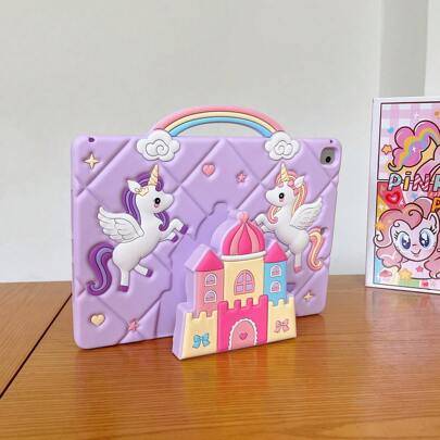 1st Castle & Unicorn Design IPad skyddsfodral, kompatibel med IPad 7/8/9, IPad Air 5/4/3 9:e Gen 10.2", IPad Pro 11", IPad Mini 5, A7/A8/A9 Plus - Multifärgad (Multi-size)