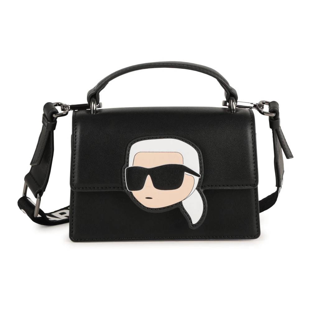 Karl Lagerfeld Mini Taske med Top-Hanke - Tasker - Dame - Sort - ONE SIZE - Uld