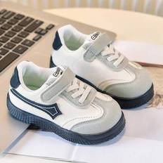 1 par barnmode-sportskor, halkfria löparskor med mjuk sula för småbarn i akademistil - Silver (EUR21,EUR22,EUR23,EUR24,EUR25,EUR26,EUR27,EUR28,EUR29,EUR30)