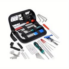 TEMU Complete Guitar Maintenance Kit - Includes String Winder, Cutter, Pin Puller, Fret Rocker, And Leveling File For Easy Repairs And Cleaning