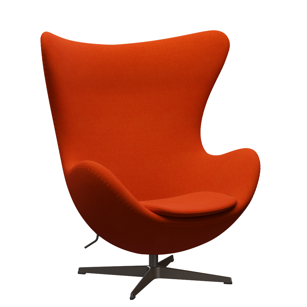 3316 Ægget loungestol, stel i brown bronze af Arne Jacobsen Hallingdal - 590 Red/Orange - Jacobsen Plus