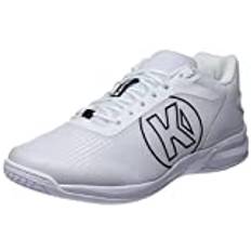 Kempa Unisex Attack Three 2.0 sneakers fritidssko halvsko löpning och sportskor sneakers handboll jogging utomhus fritid skor lätta och andas, svart, Vit, 36 EU