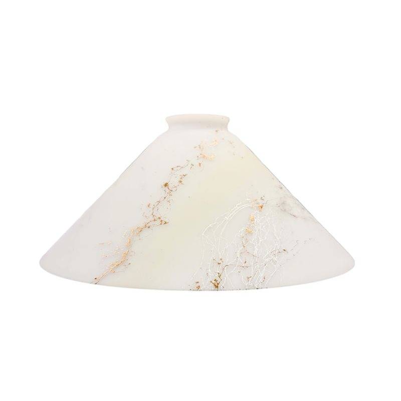 Texa Design Skomakarskärm 25 cm | Hög skärm, Marmor opalvit - Handmålad marmor