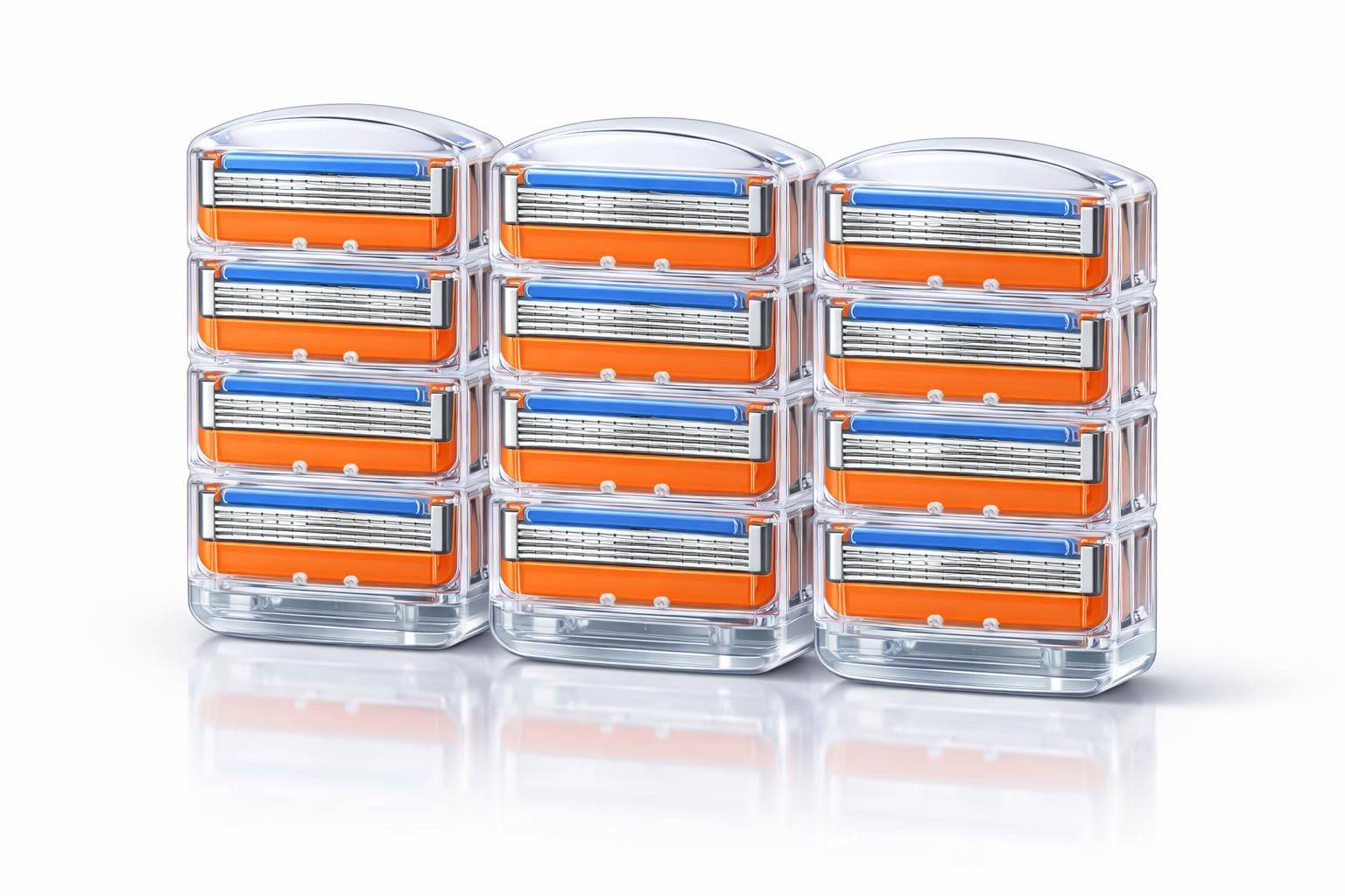 ARCMAX Replacement Blades for Gillette ProShield ProGlide Fusion (5-blade, 12-pack) blå