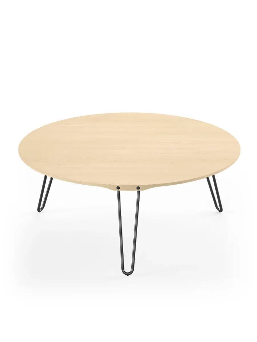 AK1850 Sofabord fra Naver Collection Ask hvidolie / H: 36 cm / Sort pulverlakeret - Jacobsen Plus