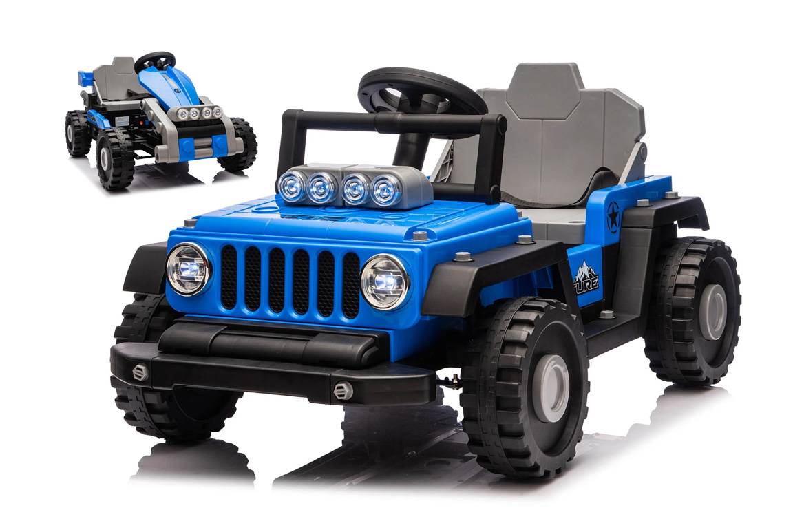 Transformers Venture 2-i-1 Jeep og Gokart – Kreativ byg-selv elbil, 2x24V, Blå