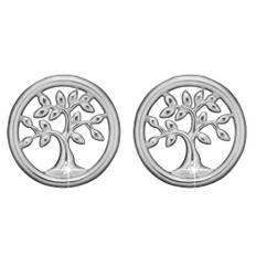 Diamond Tree of Life ørestikker m. labgrown diamant - Sølv - 671-S57