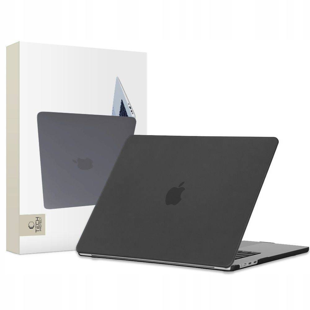Tech-Protect SmartShell-etui til MacBook Air 15" M2 / M3 / 2023-2024 - mat sort.