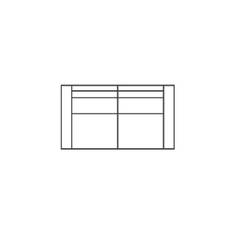 Skalma Luxor sofa (2 pers. sofa - B148 x D75 x H82 cm, Standard sædedybde - 53 cm, Stof, Eg)