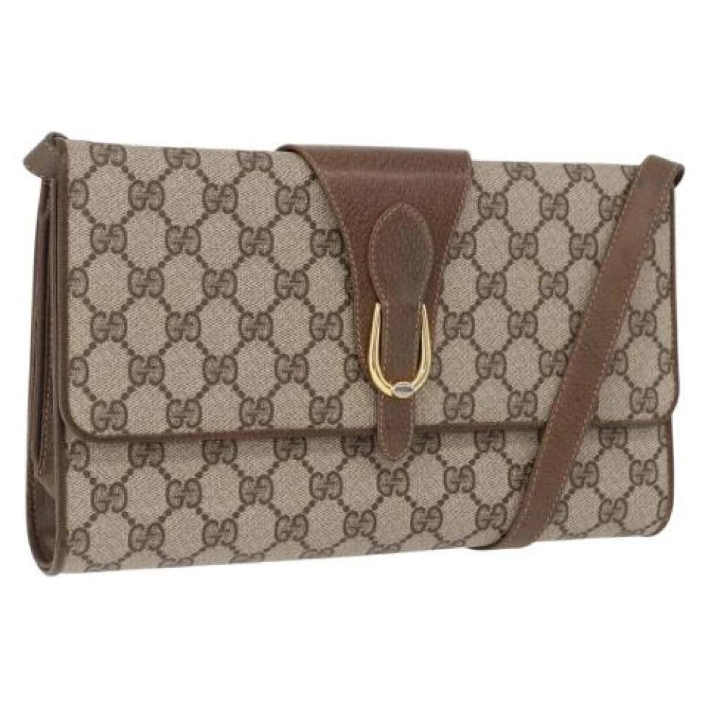Gucci Vintage Pre-owned Vintage GG Canvas Skuldertaske - Vintage - Dame - Beige - ONE SIZE - Uld
