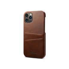 iPhone 15 Pro Max - NX Design™ Læder Cover M. Kortholder - Brun