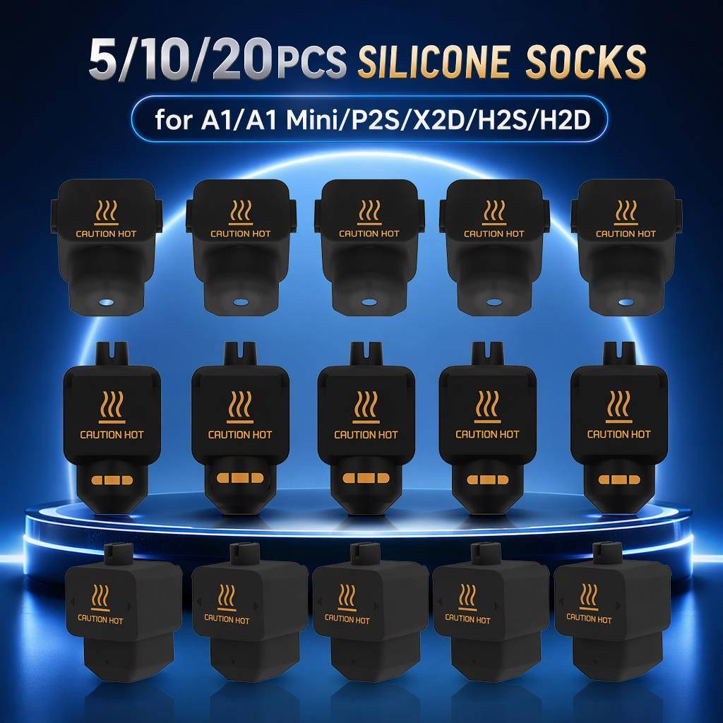 Hotend Heat Insulation Case Cover 3D Printer Part Silicone Socks for Bambu Lab A1 A1 Mini P2S X2D Heating Block Kit