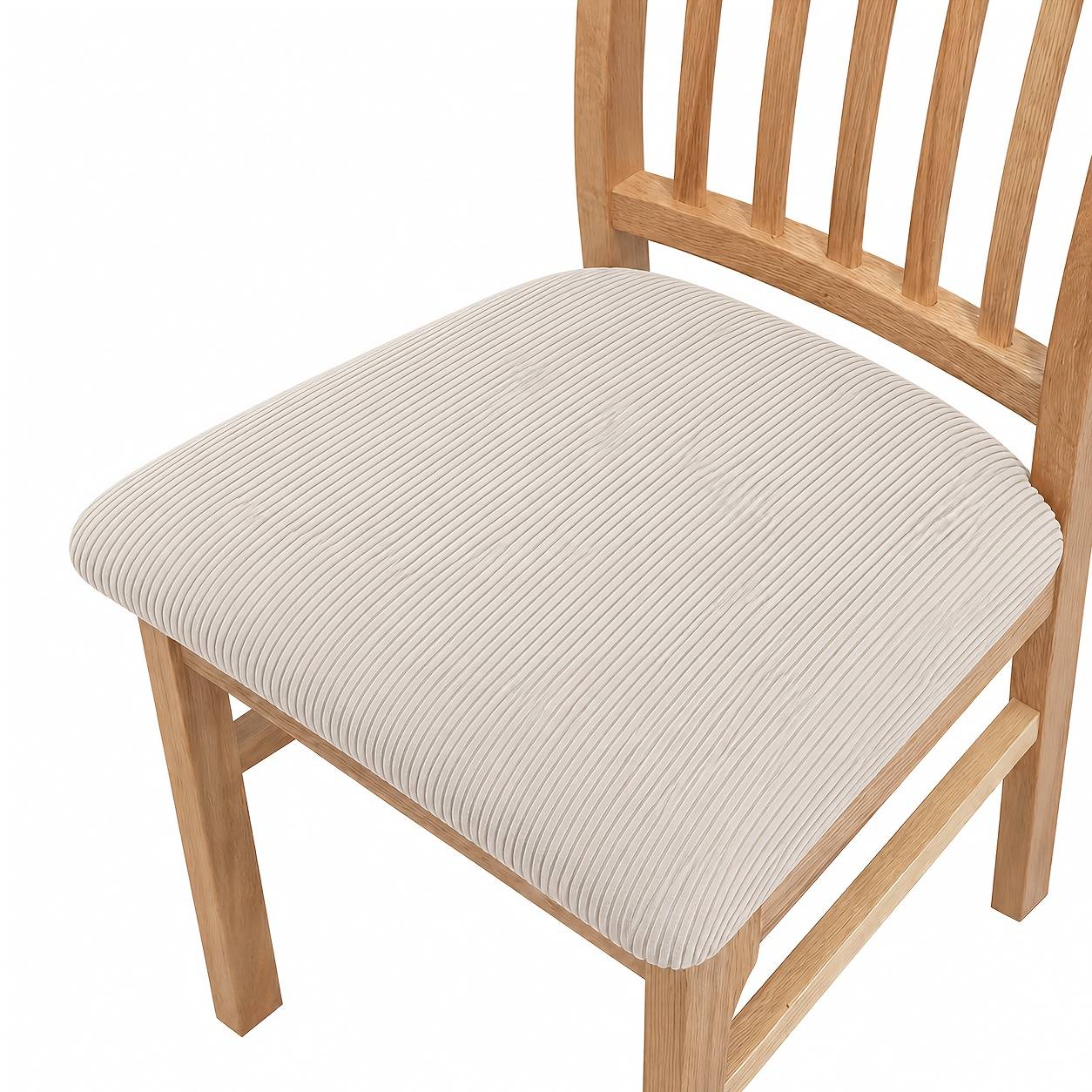 Striped Elastic Dining Chair Cushion Covers, Backrest Covers, And Seat Covers Are Made Of Elastic Fabric, Are Soft And Comfortable, Machine Washable, In , Suitable For