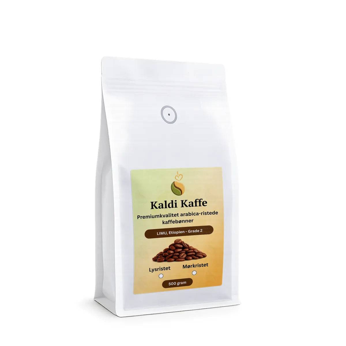LIMU Ethiopisk Friskristet Hele Kaffebønner – 100% Arabica - Grade 2 - Mørk / 500g