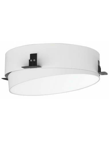 TRIMLESS Indbygnings plafond i aluminium og akryl Ø32 cm 36W LED - Satineret hvid