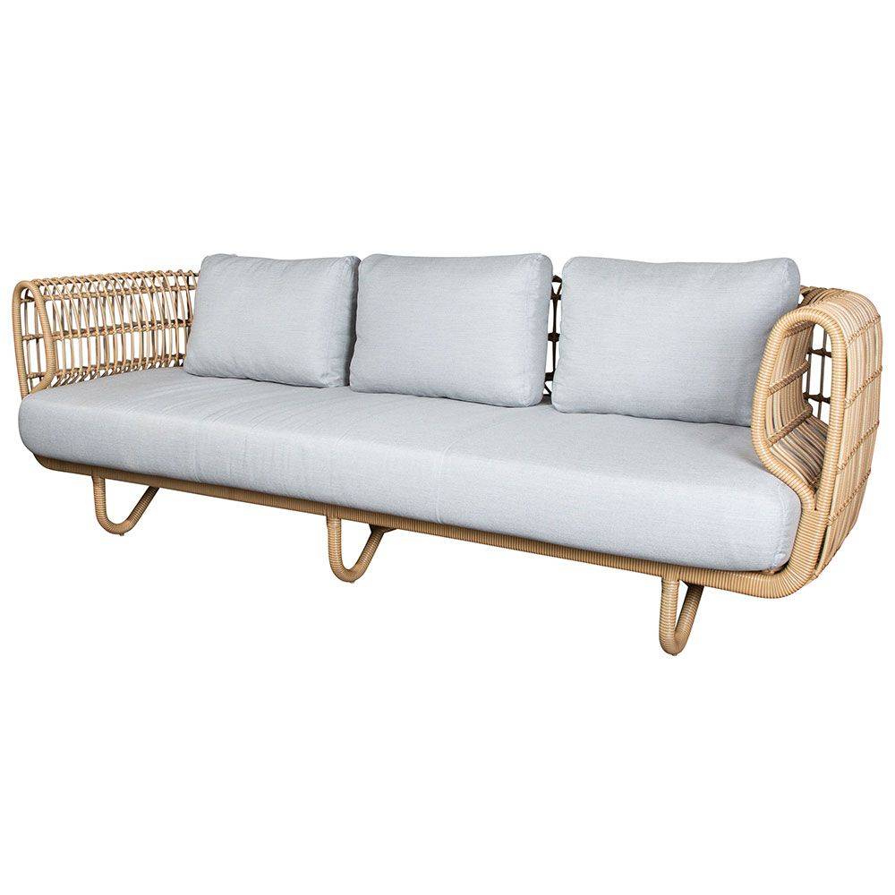 Cane-line, Nest 3-personers sofa Natural Inkl. puder