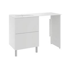 ILONA4 set, vänster, 125x50x90 cm, MW Matt vit / S028 Hi-Macs Alpine white