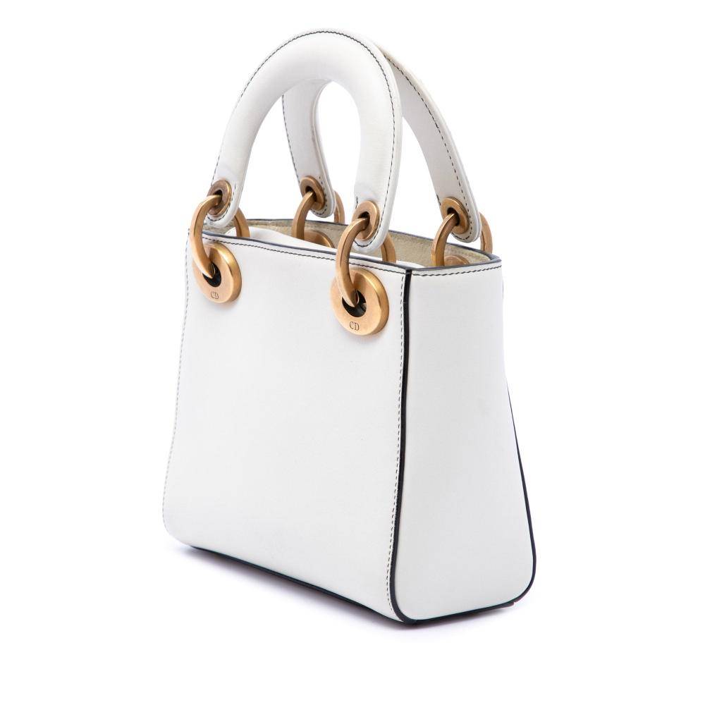 Dior Vintage Lady Stl. - Handväskor Från Magasin - White (L 14cm x W 17cm x D 7.50cm)