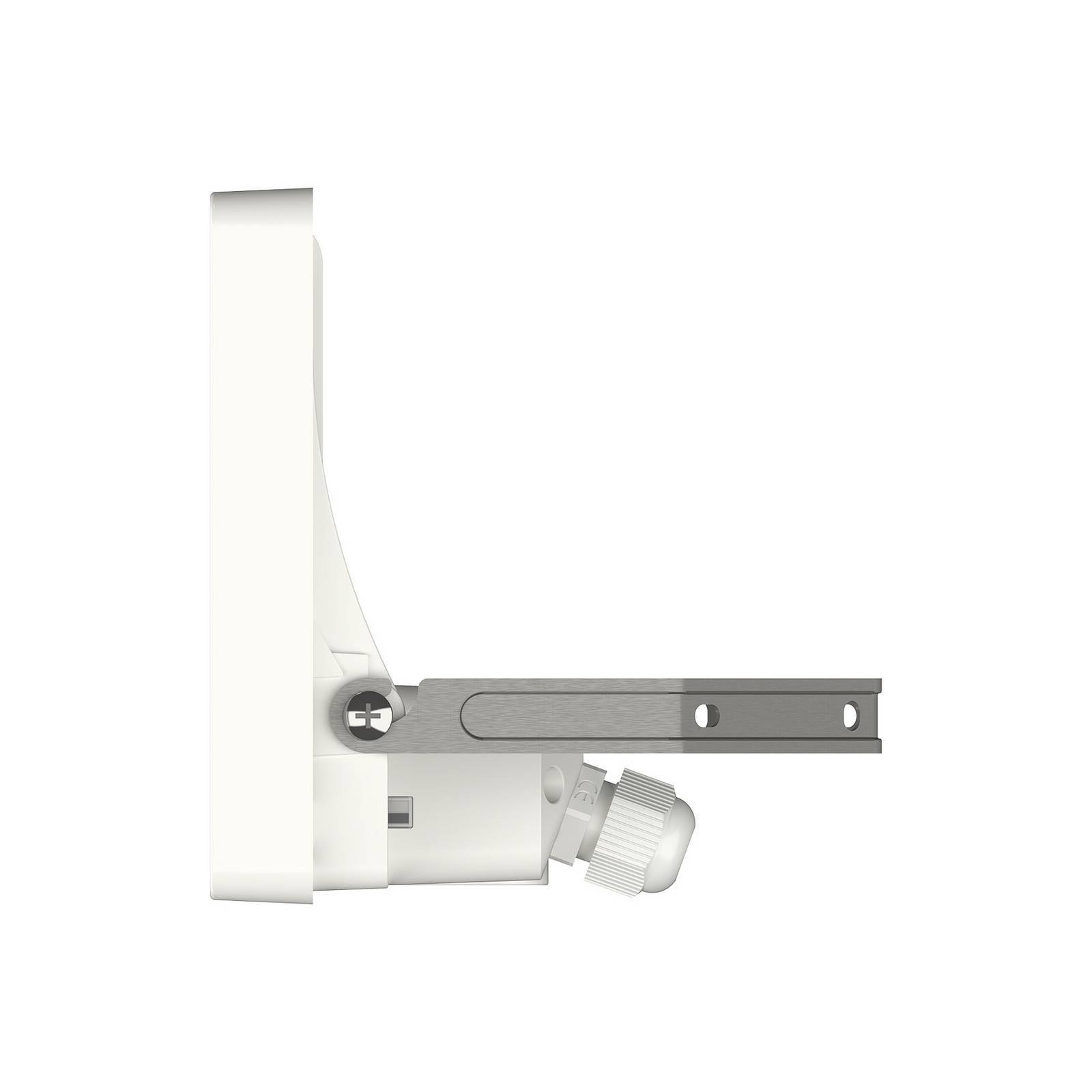 Theben LED-utomhusstrålare theLeda B50 dual, vit, IP65, Vitt / opal, Aluminium / grå / zink, LED-utomhuslampa