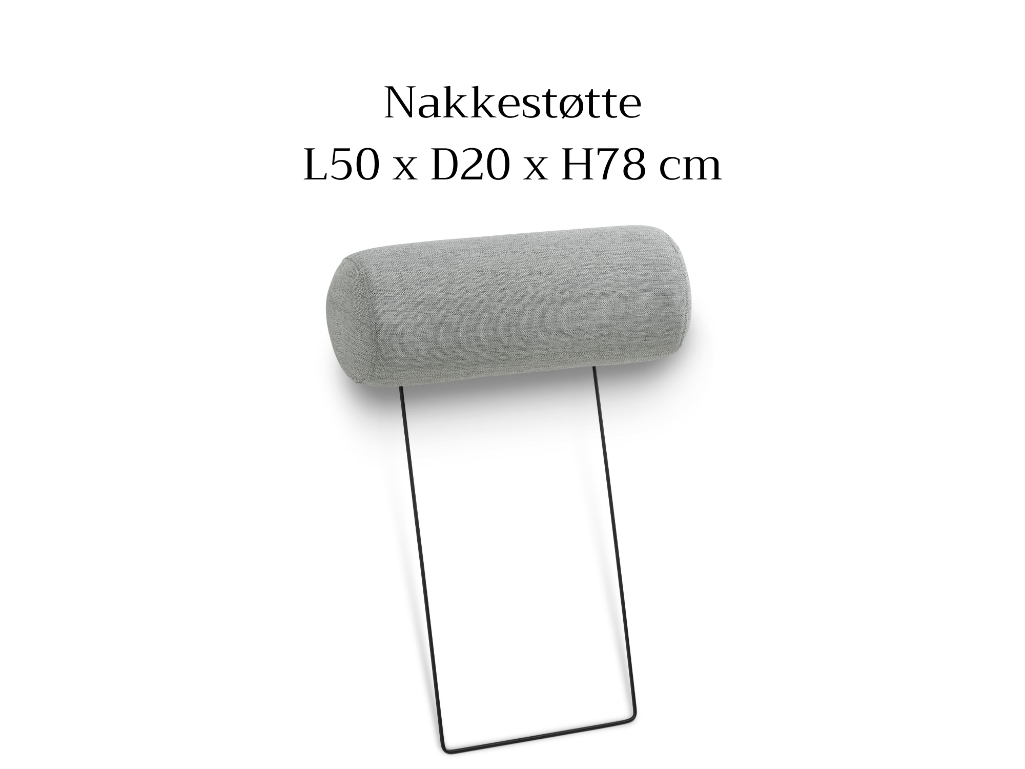 LEXPO - Stavanger sofa - Nakkestøtte / Omega - Light Granite