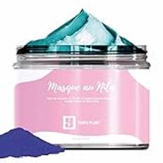 Yarra Planet Blå nila mask anti-fläck Nila Royal Blue Face Mask för kvinnor, vit lera, Kaolin och blått ljusande nila-pulver från Marocko, blå Nila ansiktsmask