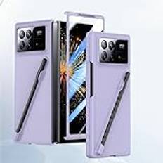 Skyddsväska Kompatibel med Xiaomi Mix Fold 3-fodral med S Pen och S Pen-hållare, stötsäkert skyddande helkroppsskydd mot repor och fall for Xiaomi Mix Fold 3 Smartphone smal täckskal(Cherry Blossom Pu