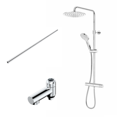 Takduschset med badkarspip Gustavsberg Estetic Round Krom 160 cc