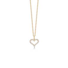 Mads Z Tender Heart vedhæng i 14kt guld med diamanter, 13mm (1531336)