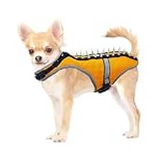 Dog Protection Vest, Spiked Anti-Coyote Harness, Reflective Pet Shield, Puncture-Resistant Safety Gear, 11.81x8.66inch Secure Puppy, Ideal for Outdoor Defense