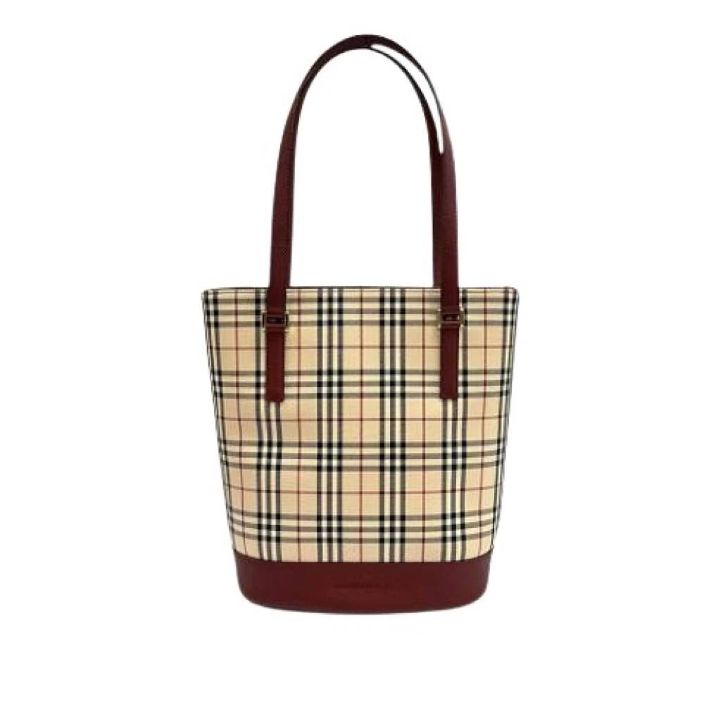 Burberry Vintage Pre-owned Canvas Tote Bag - Vintage - Dame - Beige - ONE SIZE - Uld