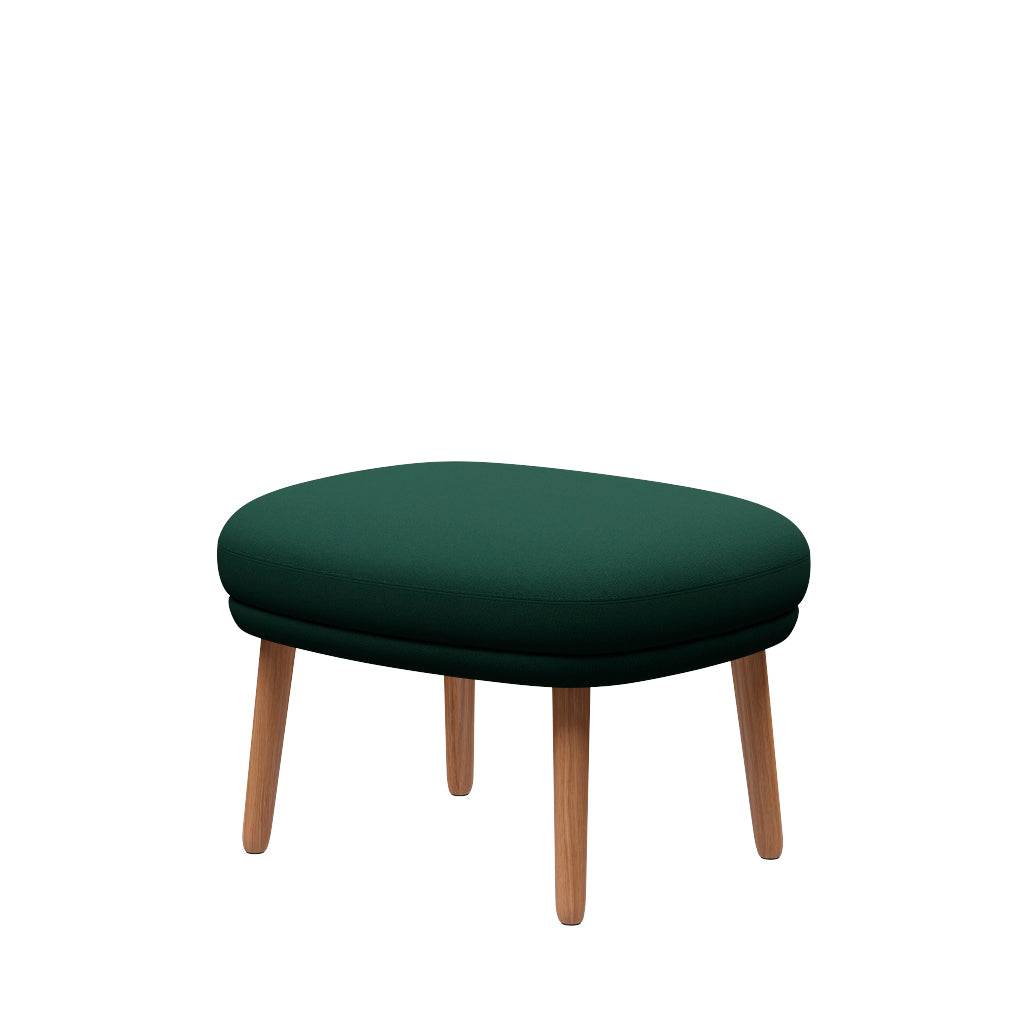 Ro Skammel m. stel i eg fra Fritz Hansen Christianshavn - 1160 Dark Green Uni - Jacobsen Plus