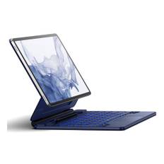 Dexnor Tastatur Hülle für Samsung Galaxy Tab S10+ Plus/S9+ Plus/S9 FE+ Plus/S8+ Plus/S7 FE/S7+ Plus Tastatur mit Trackpad Magnetische Ständer S Pen Halter Beleuchtete Deutsches QWERTZ - Blau
