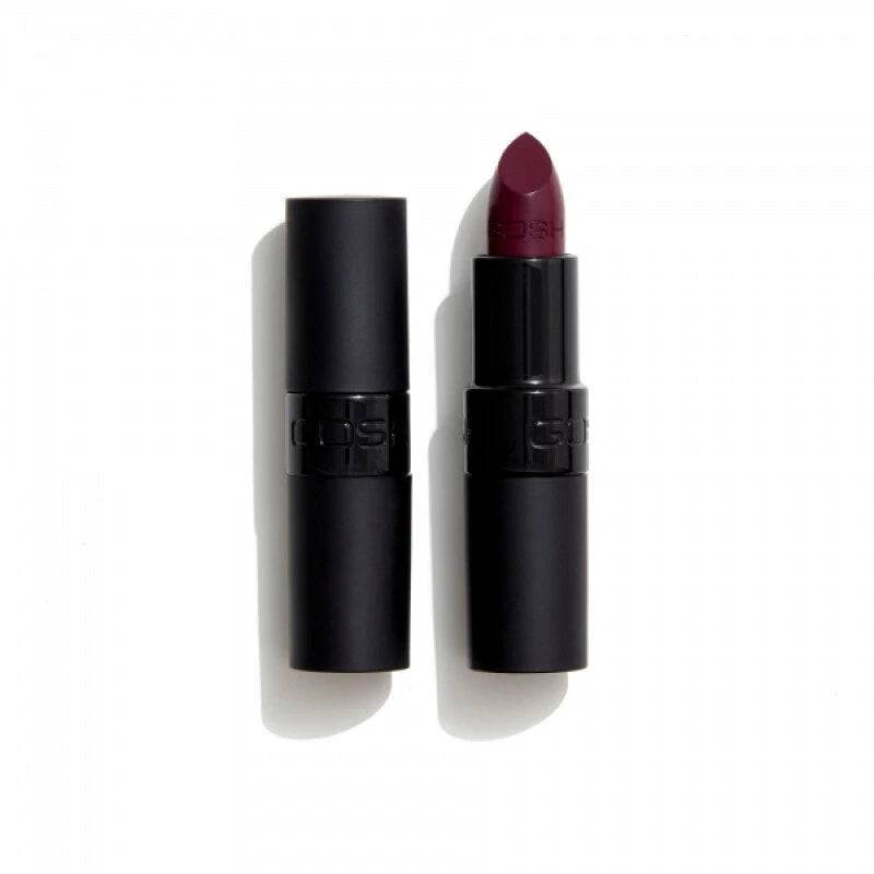 Gosh Velvet Touch matt läppstift 008 Matt Plum 4 g testprodukt