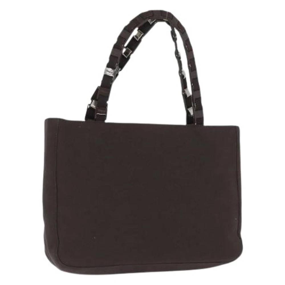 Salvatore Ferragamo Pre-owned Pre-owned Håndtaske - Vintage - Dame - Brun - ONE SIZE - Uld
