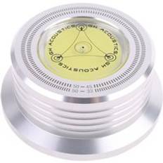 Universell 50hz lp vinyl skiva skivspelare skivspelare stabilisator aluminium vikt kl&#xE4;mma med test hastighet bubbla - silver--