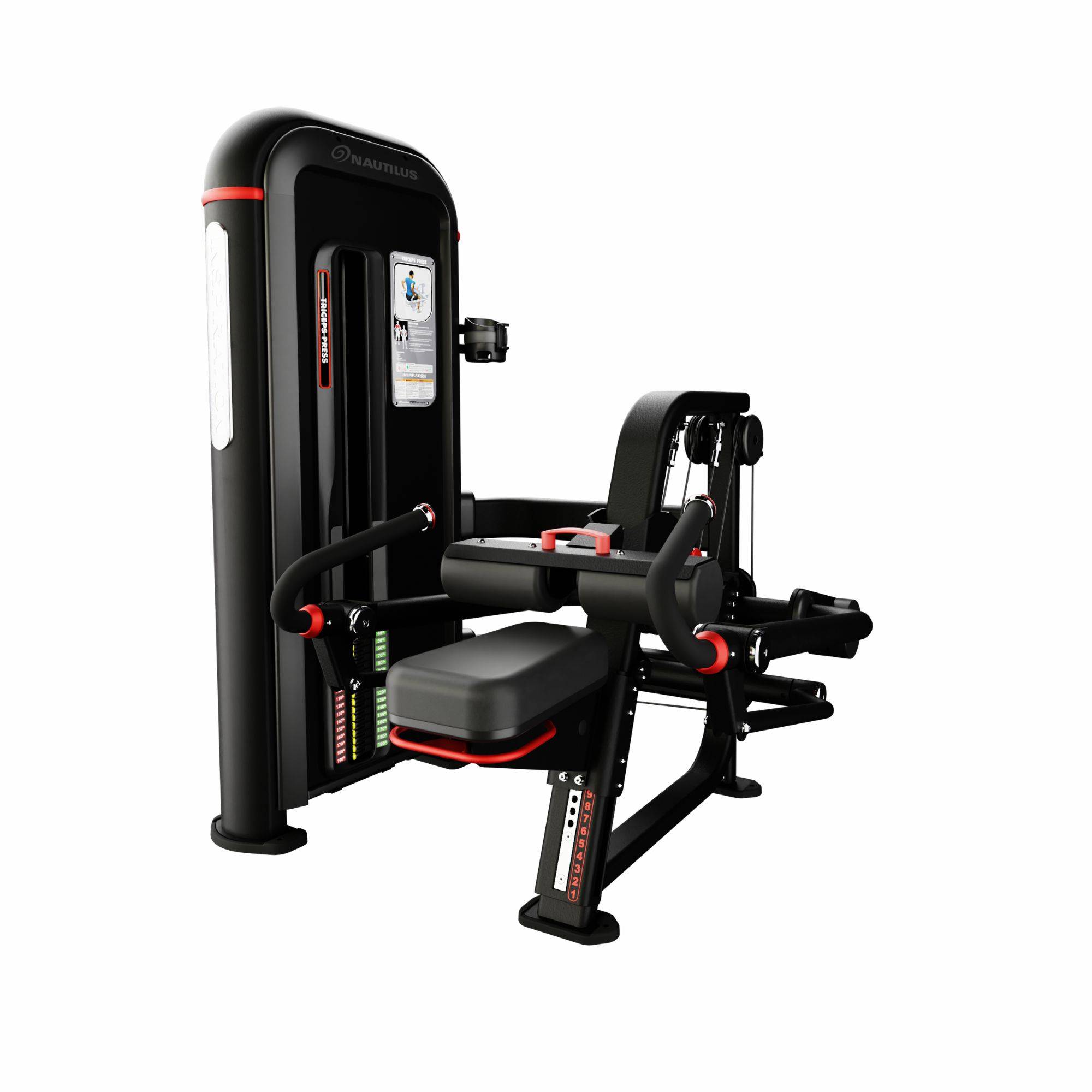 Nautilus Inspiration Tricep Dip tricepsmaskine 109 kg vægtmagasin sort