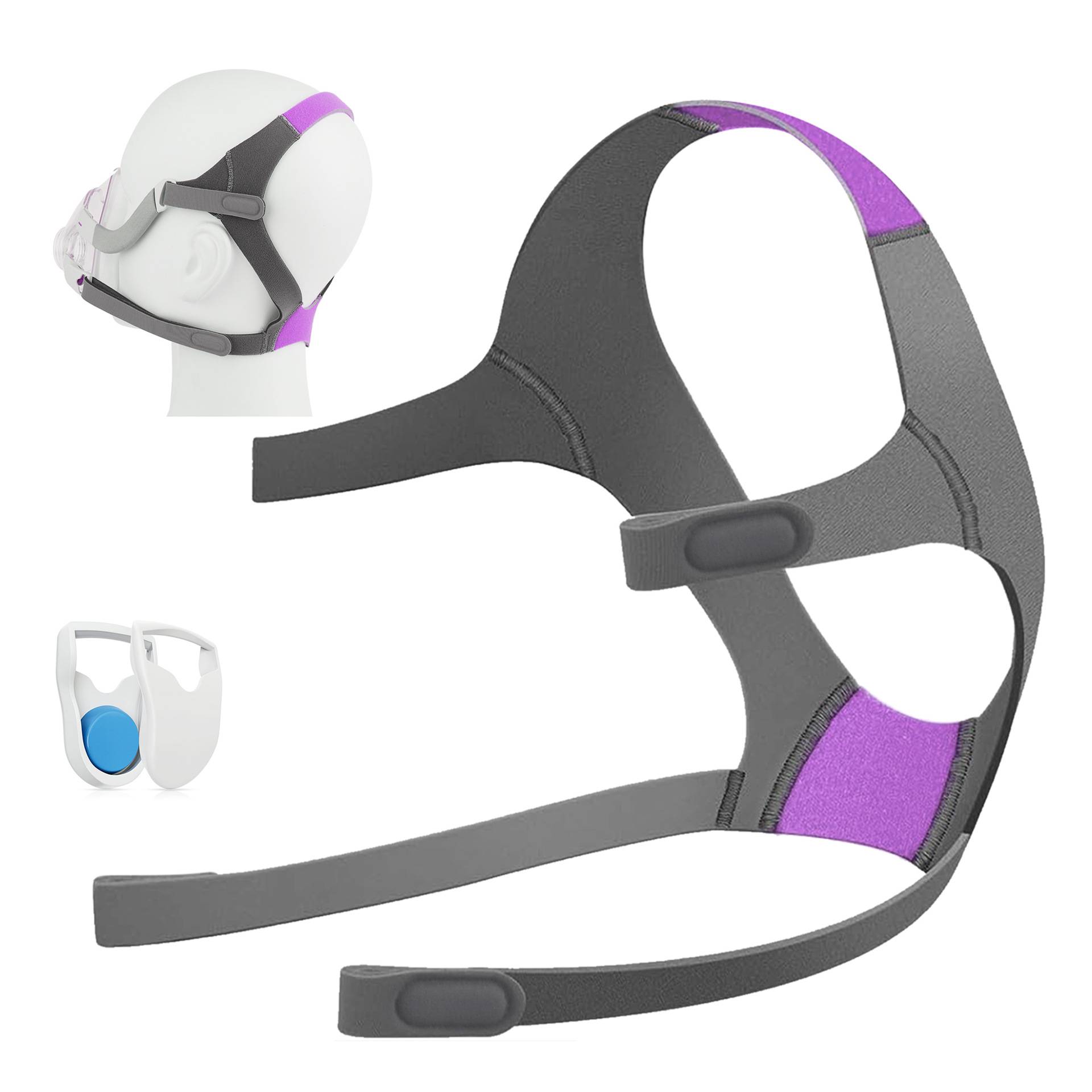ResMed F20 N20 Headgear - Magnetic CPAP Mask Strap Purple Replacement