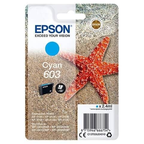 EPSON Ink C13T03U24010 603 Cyan Starfish