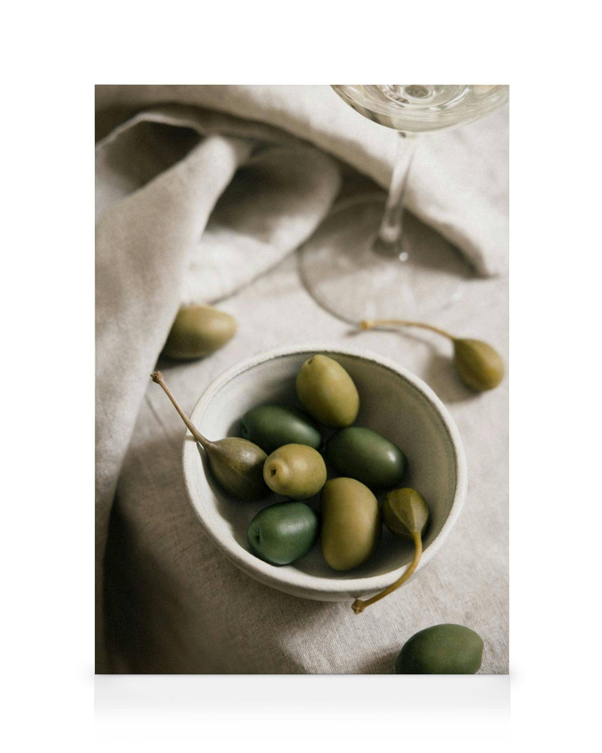 Canvastavlor Bowl of Olives Canvastavla (30x40 cm - Ekram)