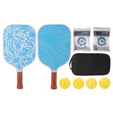Pickleball Set Portable Fiberglass Pickleball Paddle and Balls Outdoor Honeycomb Pickleball and