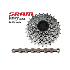 Power Pack Sram PG-830 / PC-830, 8-vxl (Kassett + Kedja)