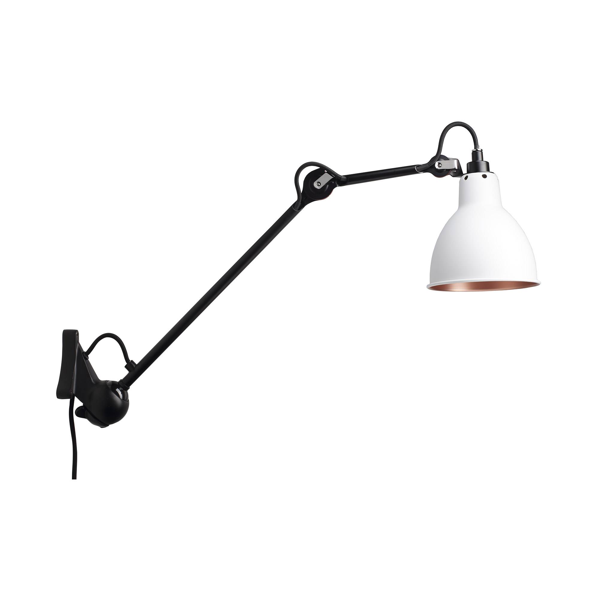 DCWéditions - Lampe Gras No222 - Round - Svart bas, Vit med kopparinsida - Vägglampor - Bernard-Albin Gras - Vit