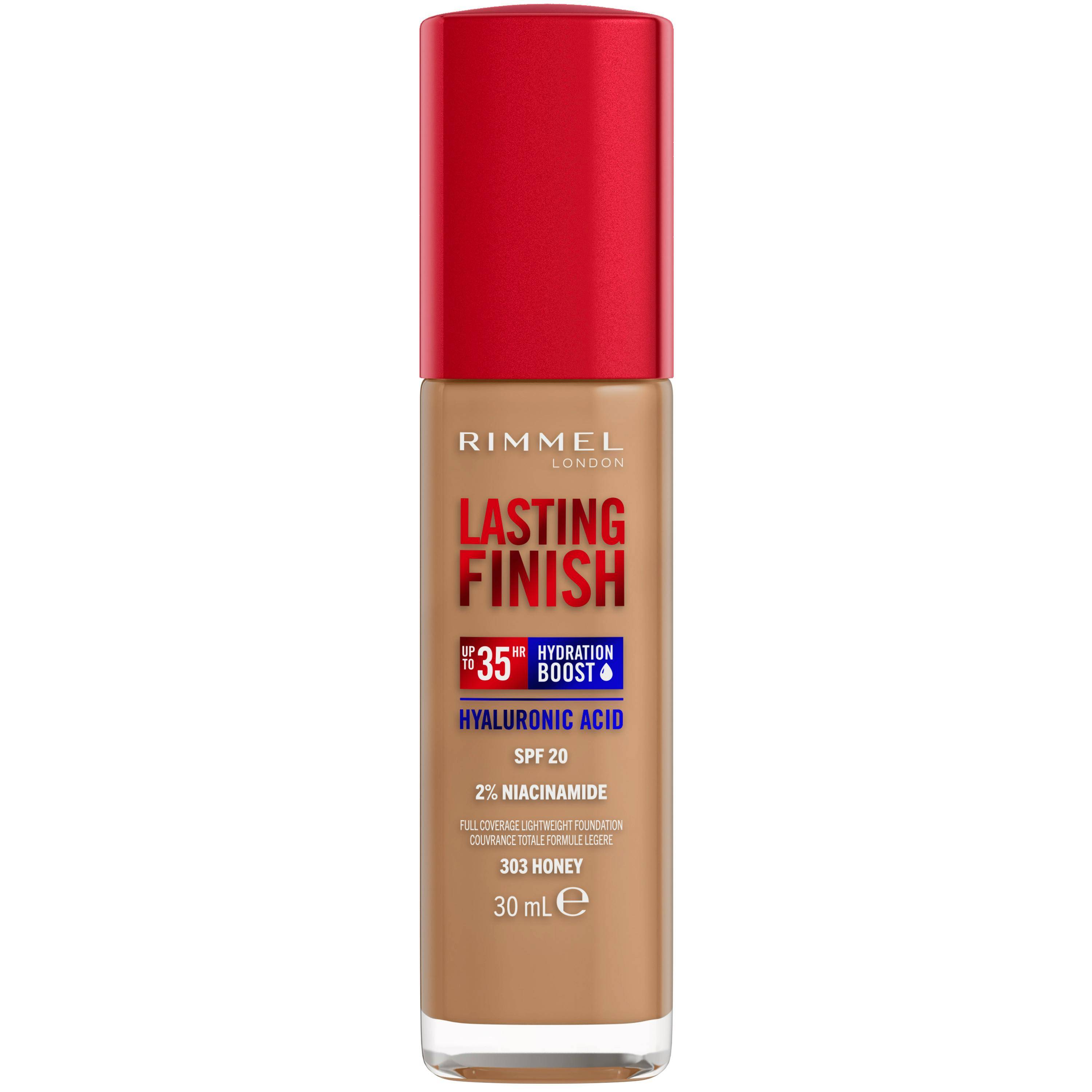 Rimmel Lasting Finish 35H Hydration Boozt Foundation SPF20 303 Honey 30 ml.