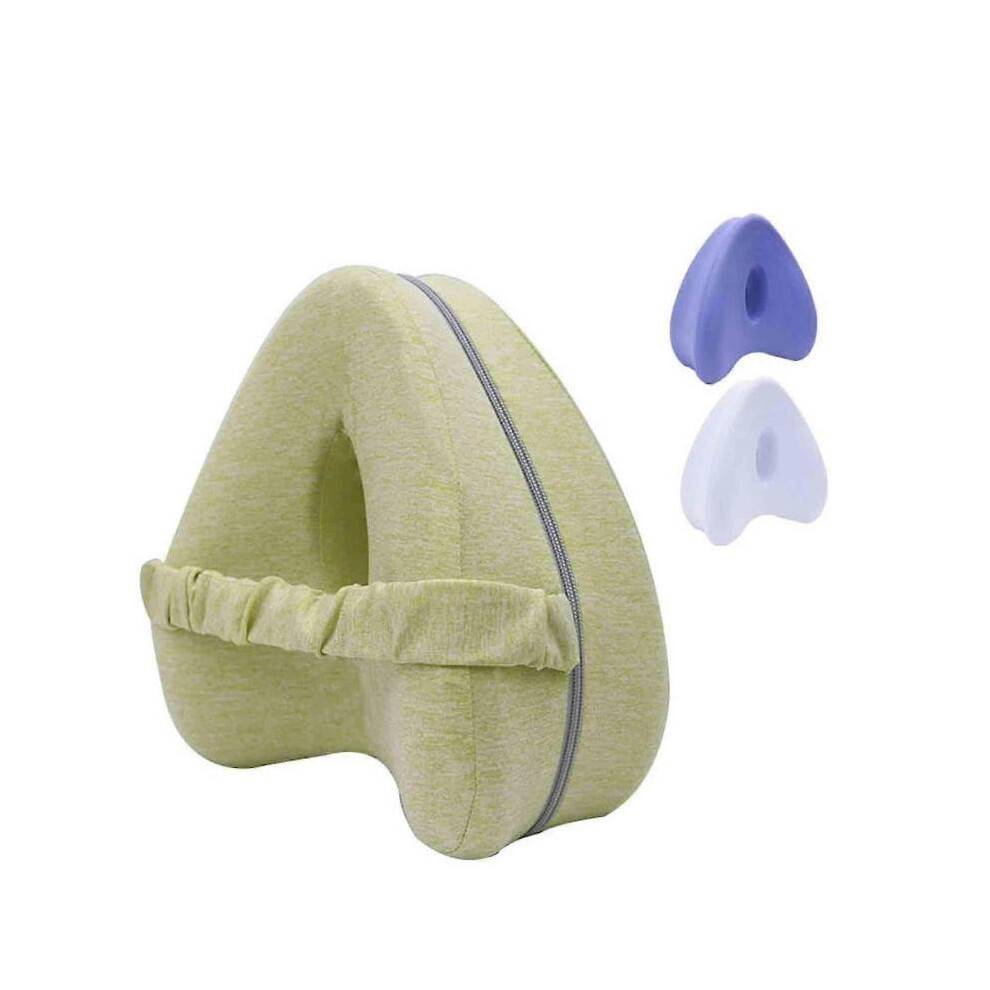 (Yellow) Leg Pillow | Ergonomic Side Sleeping Pillows | Memory Foam Knee Pillow With Strap For Side Sleeper
