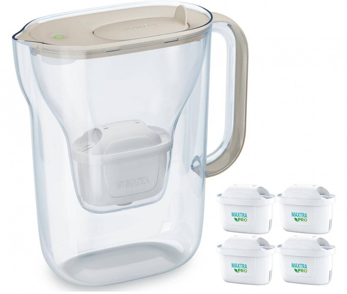 Brita Style Essential Vandfilterkande - 2.4L, Inkl. 4 Filtre - Sand